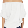 White off the shoulder knot top. Outrageous collection