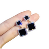 Fashion Black Stud Earrings