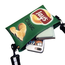 Crossbody fashion potato chips bag