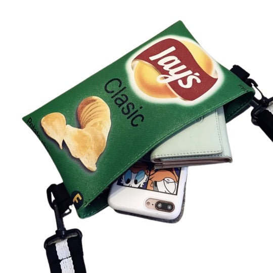 crossbody fashion potato chips bag