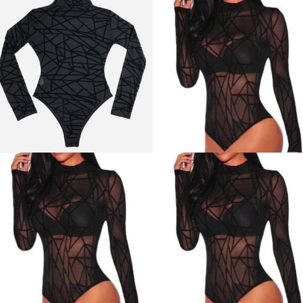 Sheer mesh bodysuit 