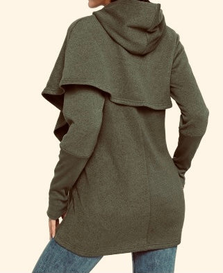 OC tulip wrap cape style hoodie