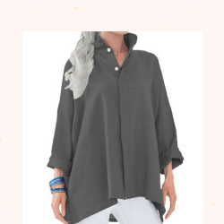 Women collar button blouse 