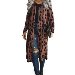 OC brown leopard print cardigans