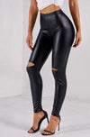 FAUX LEATHER SKINNY LEGGINGS 